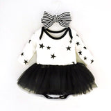 Girl Clothes Set Headband+Dresses 2Pcs