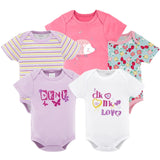 5Pcs Newborn Baby Girl Jumpsuits