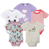 5Pcs Newborn Baby Girl Jumpsuits