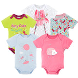 5Pcs Newborn Baby Girl Jumpsuits