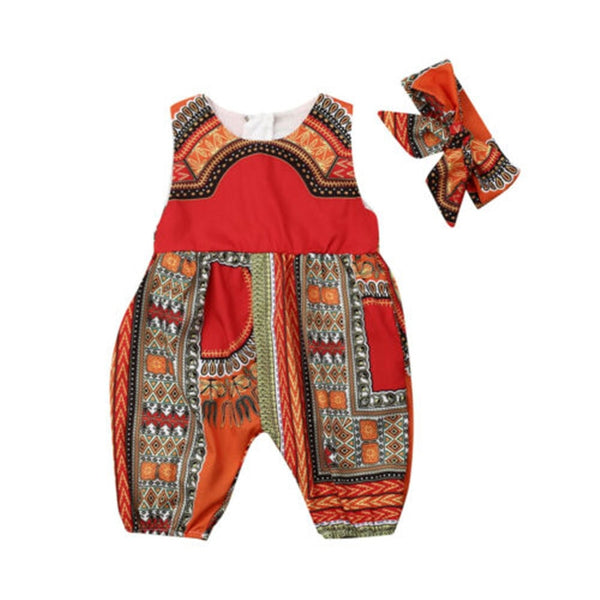 Girls Kids African Jumpsuit Clothes
