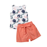 2Pcs Cute CasualBaby Girls Clothes Set