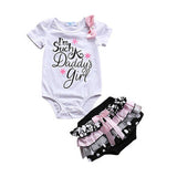 2Pcs Newborn Baby Girls Cotton Clothes Set