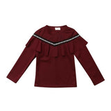 Baby Girl Long Sleeve Ruffle Tops T-Shirt