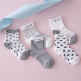 5 Pairs Infant Baby Socks 0-5Y