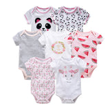 7pcs/lot Baby Bodysuits 100% Cotton