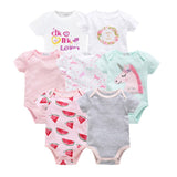 7pcs/lot Baby Bodysuits 100% Cotton