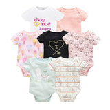 7pcs/lot Baby Bodysuits 100% Cotton