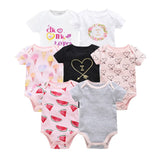 7pcs/lot Baby Bodysuits 100% Cotton