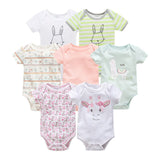 7pcs/lot Baby Bodysuits 100% Cotton