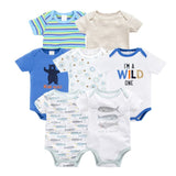 7pcs/lot Baby Bodysuits 100% Cotton