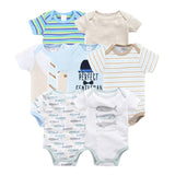 7pcs/lot Baby Bodysuits 100% Cotton