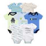 7pcs/lot Baby Bodysuits 100% Cotton