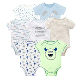 7pcs/lot Baby Bodysuits 100% Cotton