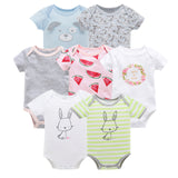 7pcs/lot Baby Bodysuits 100% Cotton