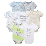 7pcs/lot Baby Bodysuits 100% Cotton