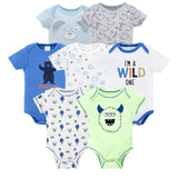 7pcs/lot Baby Bodysuits 100% Cotton