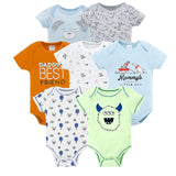 7pcs/lot Baby Bodysuits 100% Cotton