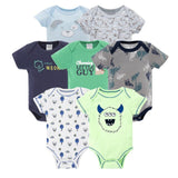 7pcs/lot Baby Bodysuits 100% Cotton
