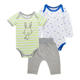 Newborn Boys Rompers Suit Infant Bodysuits+Pants+T-shirts Set 0-24M
