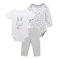 Newborn Boys Rompers Suit Infant Bodysuits+Pants+T-shirts Set 0-24M
