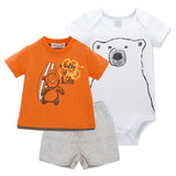 Newborn Boys Rompers Suit Infant Bodysuits+Pants+T-shirts Set 0-24M