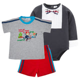 Newborn Boys Rompers Suit Infant Bodysuits+Pants+T-shirts Set 0-24M